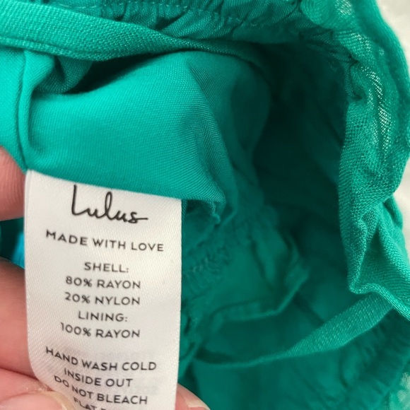 Lulus green tiers to the weekend crop tank top - Picture 8 of 8